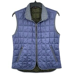 Vintage Country Classics Quilted Reversible Vest Mens US M Blue Made in Italy